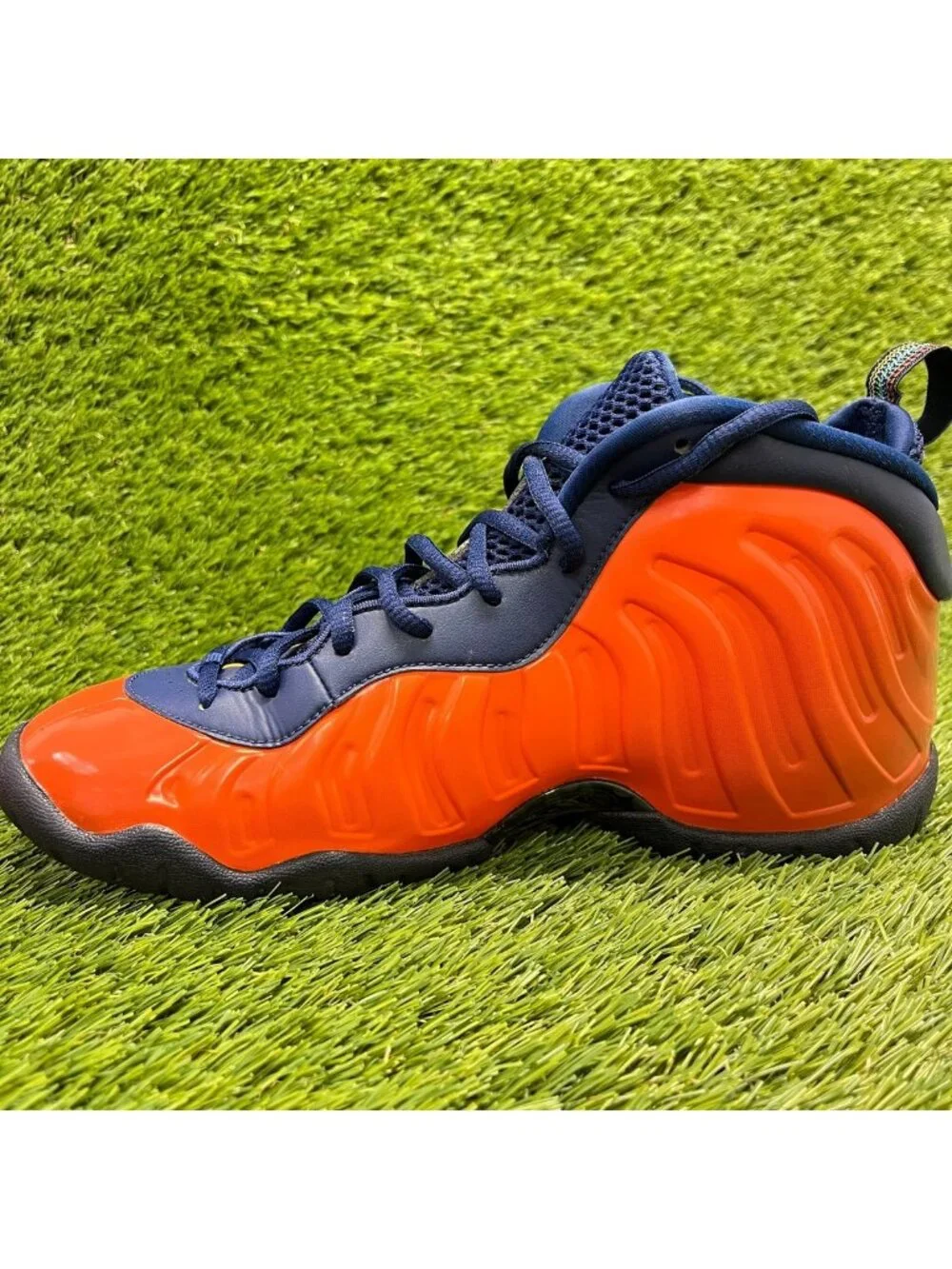 Nike Air Foamposite One Boys Size 7Y Orange Athletic Basketball Shoes Sneakers
